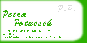 petra potucsek business card